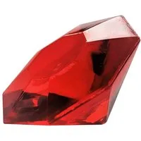 Eurosand Streudeko Deco DIAMANTEN, Kunststoff, 32mm. 10 Stück einer Farbe. ROT