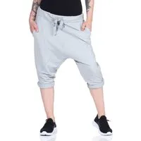 CLEO STYLE Jogginghose Bermuda 107 Hellgrau