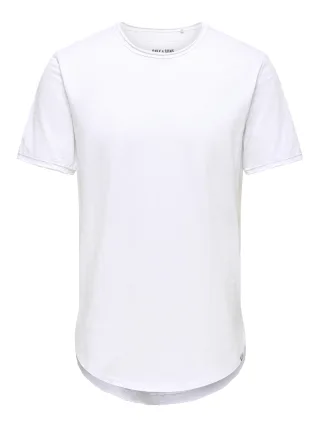 ONLY&SONS - ONSBENNE LONGY SS TEE NF 7822 NOOS Bright White - Gr. - L