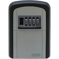 ABUS Schlüsselkasten KeyGarage™ 707 - Schlüsselbox zur Wandmontage - Small - schwarz-silber (Small), mit indiv. einstellbarem, 4-stelligem Zahlencode - ideal für das Büro