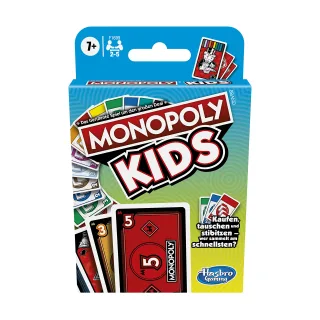 Hasbro Monopoly Kids schnelles Kartenspiel für 4 Spieler Spiel für Familien und Kinder ab 7 Jahren