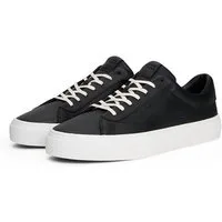 Tommy Hilfiger PREMIUM DRESS CUPSOLE LTH Sneaker, Freizeitschuh, Halbschuh, Schnürer mit Flaggen-Emblem an der Ferse