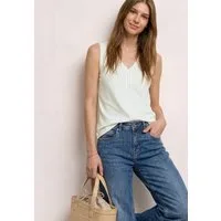 STREET ONE Shirttop mit dekorativem Crochet-Tape, unifarben