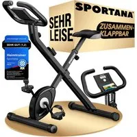 Sportana Heimtrainer Eagle 2, Klappbar Fitnessfahrrad 16 Stufen 7 Sitzhöhen LCD Display 2 Fahrrad