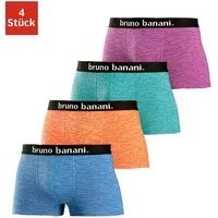 Bruno Banani Hipster (Packung, 4-St) knapp sitzende Boxershorts in uni oder gemustert aus Baumwollmischung