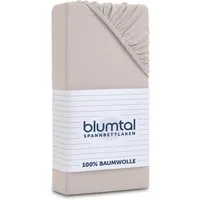 Blumtal Spannbettlaken Blumtal Basics 100% Baumwolle, Baumwolle, Gummizug: Rundum, (2 Stück), Jersey Bettlaken - atmungsaktiv, strapazierfähig und faltenfrei