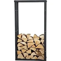 Mucola Kaminholzregal Kaminholzständer Brennholzregal Kaminholzablage Holzregal, (Stück, Holzregal), Pulverbeschichtet
