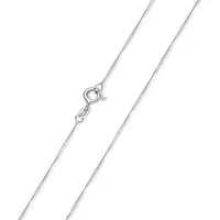 Materia Silberkette Panzerkette Damen Silber gekordelt 1mm K43, 925 Sterling Silber