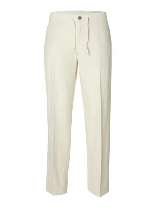 selected men - SLM196-STRAIGHT LEROY LINEN BLD PNT NOOS Cloud Dancer - Gr. - L