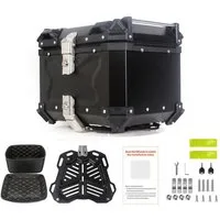 GarveeMore Topcase 55L Aluminiumlegierung Motorrad Top Box Case,Gepäckaufbewahrung Box