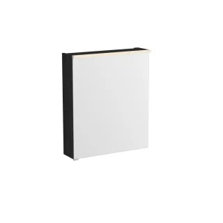 VitrA New Metropole Edge LED-Spiegelschrank mit 1 Spiegeltüre Türanschlag rechts 60 x Schwarz,67443 67443