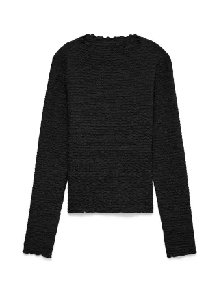 VERO MODA - VMZIA LS FUNNEL NECK TOP JRS NOOS Black - Gr. - M