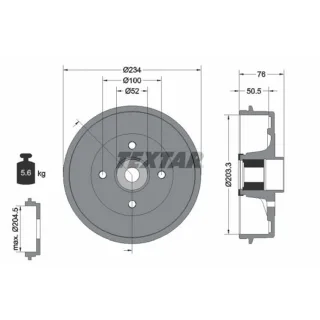 Textar Bremstrommel Dacia Renault 94042400