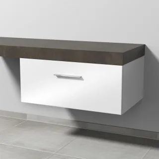 Sanipa Anbau-/Solitärschrank mit Auszug 2morrow (G2235) 340x800x520 Weiß-Glanz, G223578 G223578