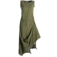 Vishes Maxikleid Ärmelloses Lagenlook Kleid zum Hochbinden Elfen, Hippie, Ethno, Goa Style