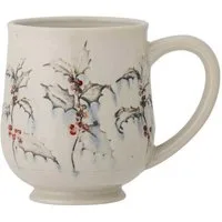 Bloomingville Becher Bloomingville Becher HOLLIE Weihnachtsblumen Motiv