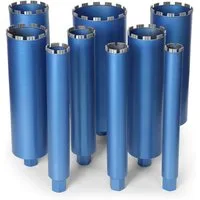 XERSEK Dosensenker Diamantbohrkrone Kernbohrer für Kernbohrgerät mit Turbo 1 1/4", Ø 52 mm, 5 Segment Gesamtlänge 460 mm Nass Trocken, Bohrkrone Nassbohrkrone Trockenbohrkrone für Beton