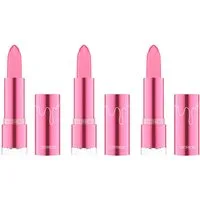 Catrice Lippenbalsam Soft Glaze Glow Lip Balm, 3-tlg., mit zartem rosa