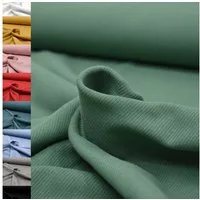 MAGAM-Stoffe Stoff "Matteo", Rippen Jersey Mode Stoff uni einfarbig ÖKO-TEX Meterware ab 50cm