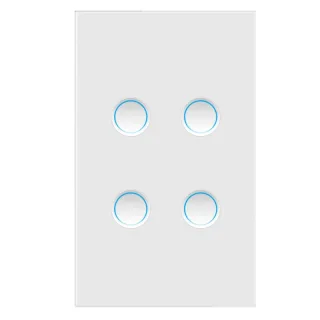 MOES Tuya Smart WiFi Light Switch Matte Protocol Concave Glass Panel 1/2/3/4 Gang Timing Function Voice Control Works wi
