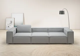 Home affaire 3,5-Sitzer "Watertown, modernes Big-Sofa XXL, 336 cm Breite, auch in Feincord" Riesiges Designersofa mit viel Platz & weichen Bezügen in Trendfarben