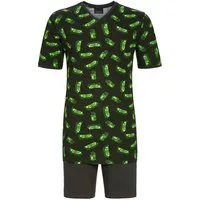 Ringella Pyjama Herren Kurzarm 'Dollars' 4241316, Graphit
