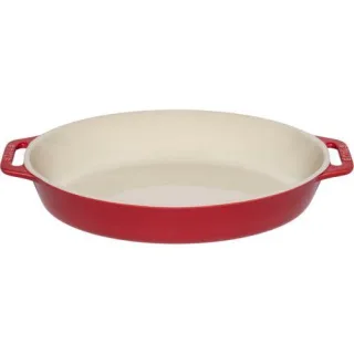 Staub Auflaufform Keramik, oval, Kirsche, 29cm
