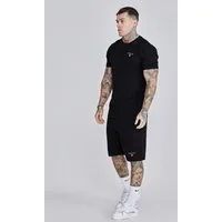 Siksilk T-Shirt & Shorts SikSilk Herren Schwarzes T-Shirt und Shorts Set