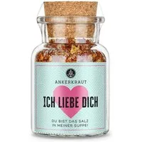 Ankerkraut Gewürz "Ich liebe dich" Geschenk, 70g im Korkenglas, Ankerkraut Speisesalz-Zubereitung