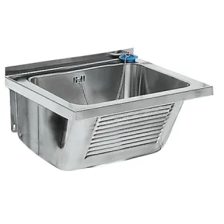 KWC Aquarotter Waschtrog, SIRIUS, Edelstahl, 520x270x490 mm, Ablauf mittig, 2000057087 2000057087