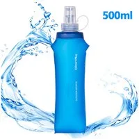MOPUEA Trinkflasche 17floz/500ml faltbare Trinkflasche Sport, Trinkflasche Fahrrad