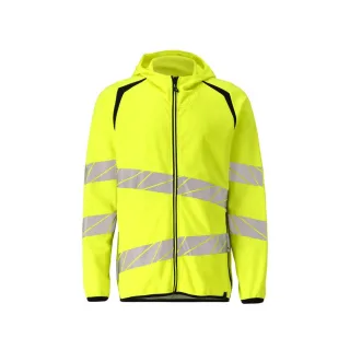 MASCOT Kapuzensweatshirt mit Reißverschluss ACCELERATE SAFE Hi-vis Gelb / Schwarz S - 19284-781-1709-S