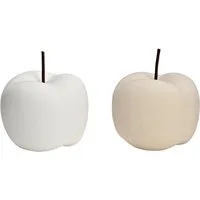 Wurm Dekoobjekt Apfel aus Keramik, 1 Stück, Beige oder Weiß, 10039129 (1 St)