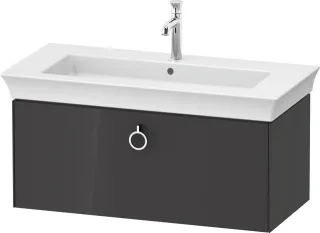 Duravit White Tulip Waschtischunterbau wandhängend Graphit Hochglanz 984x458x410 mm - WT42520H1H1 WT42520H1H1