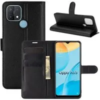 betterfon Handyhülle Handytasche für Oppo A15 Klapphülle Flip Case Schwarz, 3 Kartenfächer, Magnetverschluss & Standfunktion im Lederlook