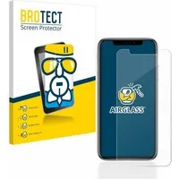 BROTECT Displayschutzglas Folie für Apple iPhone X, Schutzfolie Glas Panzer Display Schutz klar