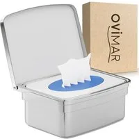 ovimar Feuchttücherbox (1 St), aus Edelstahl in Silber zur Zum Bohren