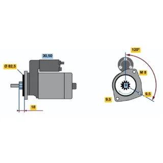 Bosch Anlasser 1,7 kW VW Passat B1 1,5