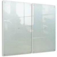 Tulup Herd-Abdeckplatte Kochfeld Schutzplatte aus Gehärtetem Glas Transparent, Milchig, Matt, (2 tlg), Set mit zwei