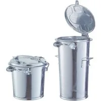 RENNER Mülleimer Mülleimer 50l Stahlbl.TZN o.Bügel