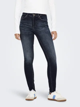 ONLY - ONLBLUSH MID SK ANKLE RW DNM DOT245 NOOS Dark Blue Denim - Gr. - 32