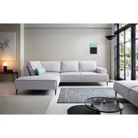 Goldstoff Ecksofa Cord VESPA L Beige – großes Wohnlandschaft Sofa L-Form, Großzügige Sitzfläche