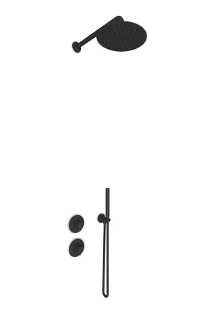 JEE-O Slimline Shower Set 01, schwarz strukturiert, 800-6423 800-6423