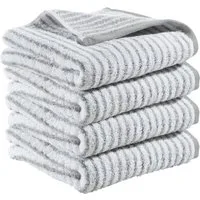 Erwin Müller Handtuch Handtuch "Konstanz" 4er-Pack Streifen, Jacquard, Walk-Frottier Streifen
