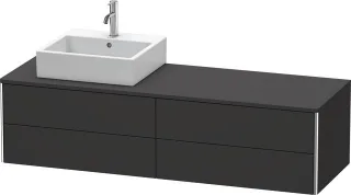Duravit XSquare Konsolenwaschtischunterbau wandhängend Graphit Supermatt 1600x548x400 mm - XS4914L80 XS4914L8080