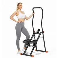 UMAY Stepper Stepper Gewichtskapazität Klettertrainingsgerät Heimfitnessgerät (mit LED-Anzeige Klappbarer Fitness-Trainer Stepper-Maschine für effektives Training 110kg)
