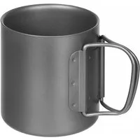 FoxOutdoor Tasse FoxOutdoor Titan Tasse, doppelwandig mit Klappgriffen., Ultraleichtes Titanmaterial