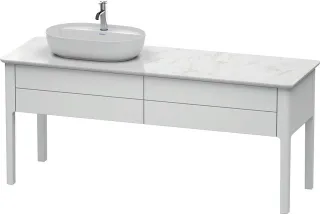 Duravit Luv Konsolenwaschtischunterbau bodenstehend Weiß Seidenmatt 1733x570x743 mm - LU9563L3636 LU9563L3636