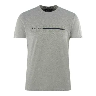 Aquascutum Herren London 1851 Split Logo T-Shirt (Grau)