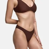 cfab (creamy fabrics) Bikini-Hose Tie Bikini Bottom-Braun-XL